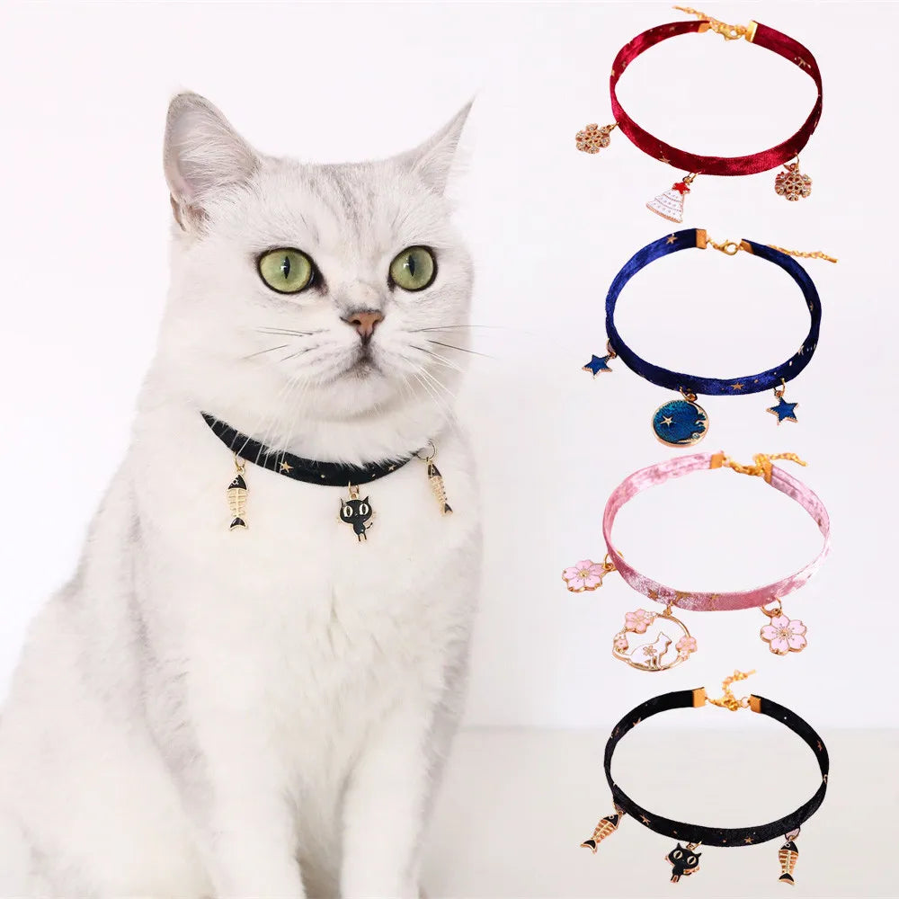 Multicolor Cat Collar Pet Collar Kitten Dog Tie